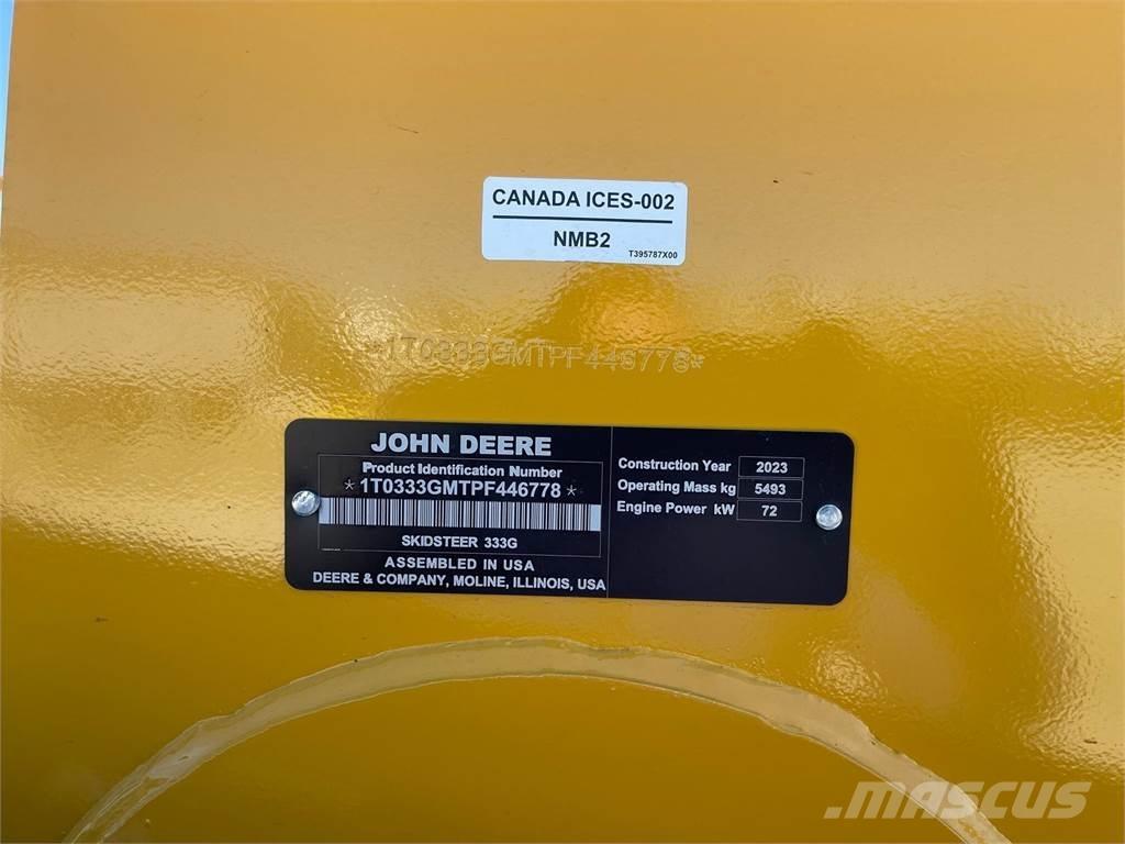 John Deere 333G  스키드로더