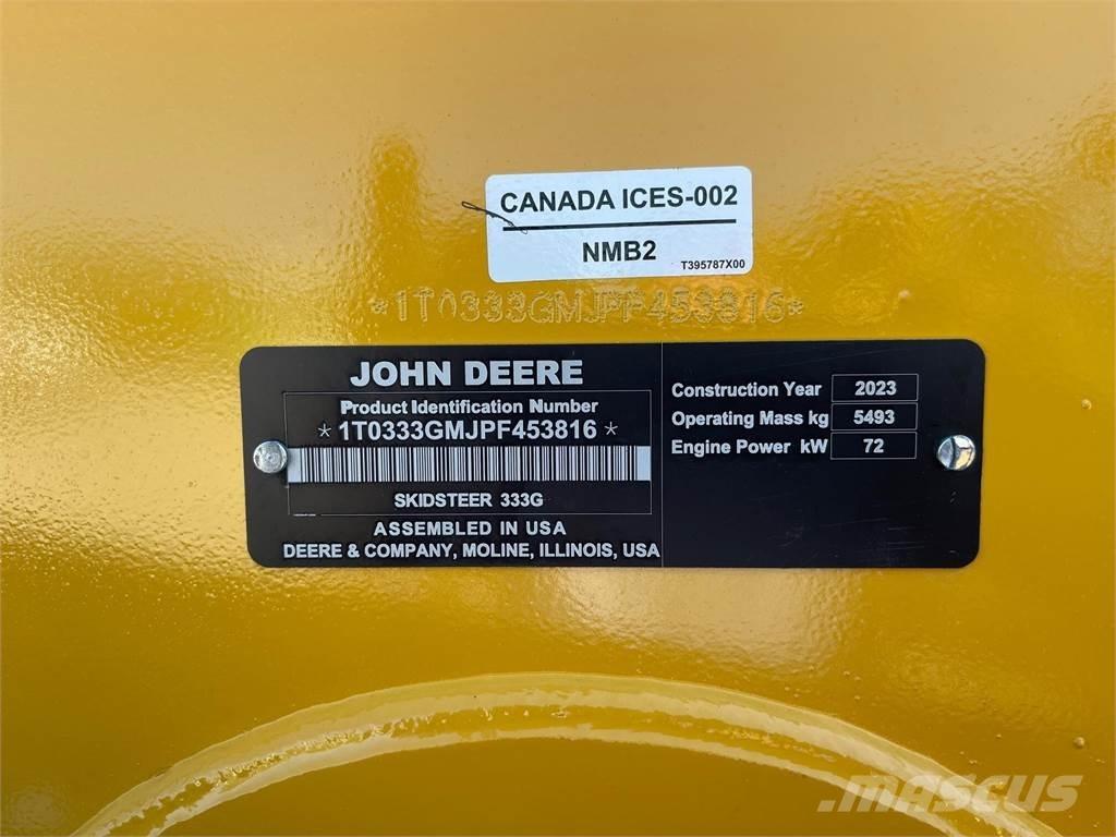John Deere 333G  스키드로더