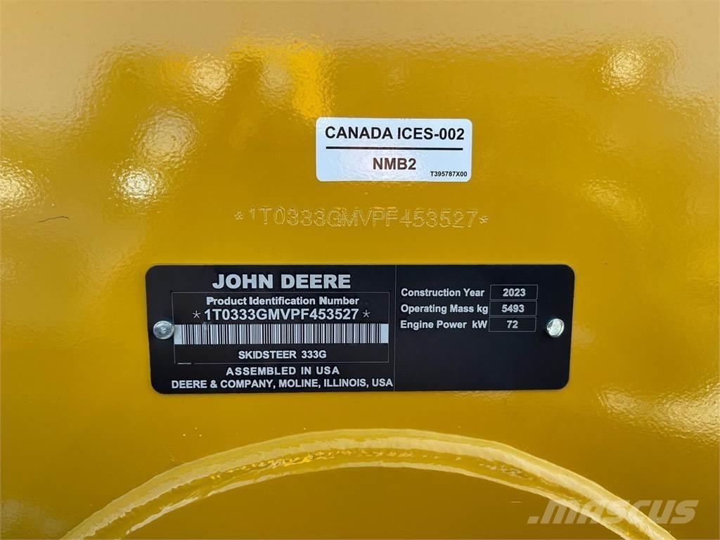 John Deere 333G  스키드로더