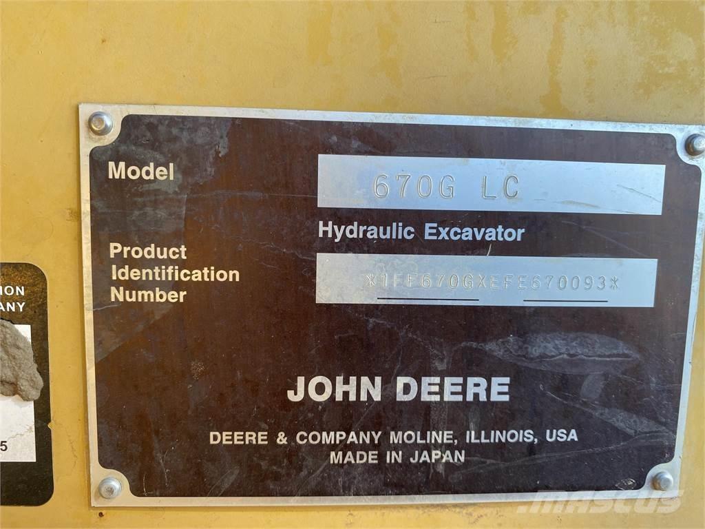 John Deere 670G LC 대형 굴삭기 29톤 이상