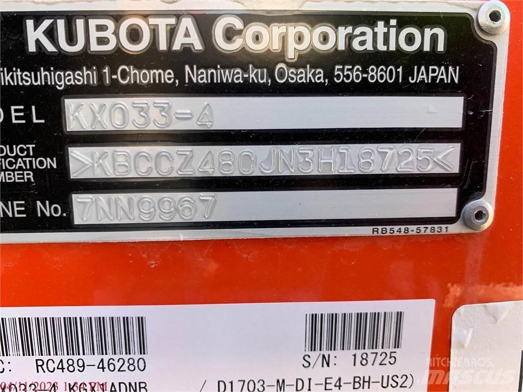 Kubota KX033-4 소형 굴삭기 7톤 미만