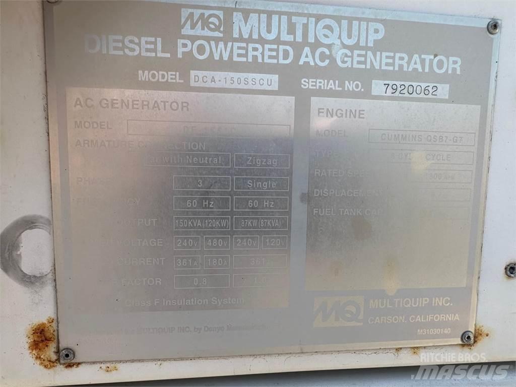 MultiQuip 150 KVA 기타 발전기