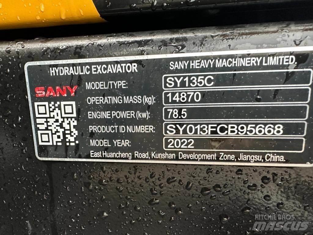 Sany SY135C 대형 굴삭기 29톤 이상