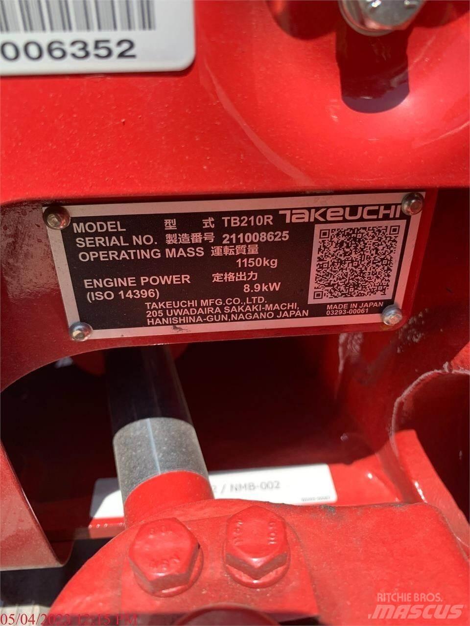 Takeuchi TB210R 소형 굴삭기 7톤 미만