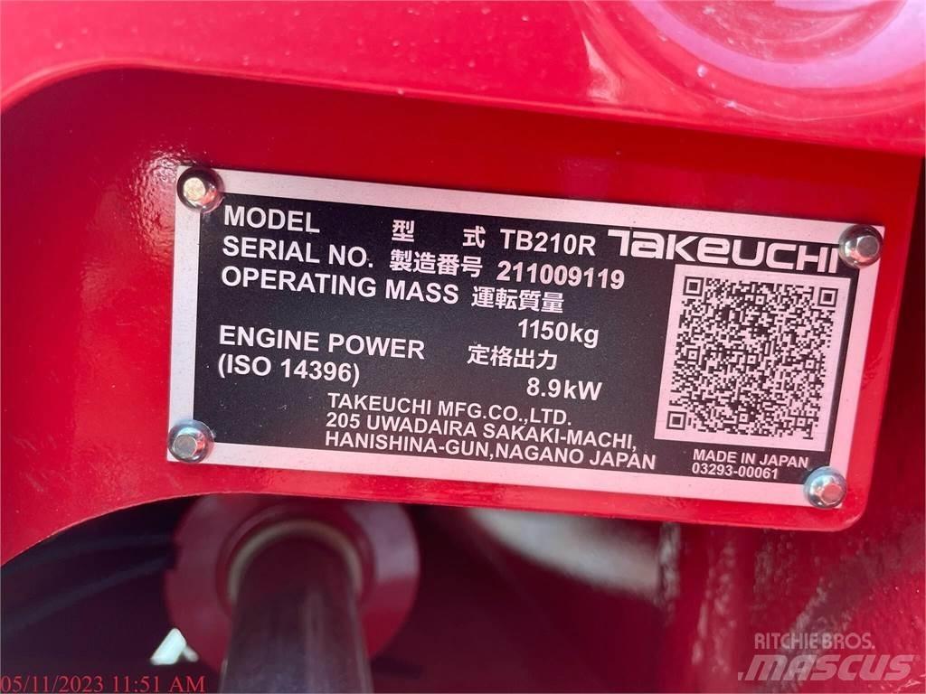 Takeuchi TB210R 소형 굴삭기 7톤 미만