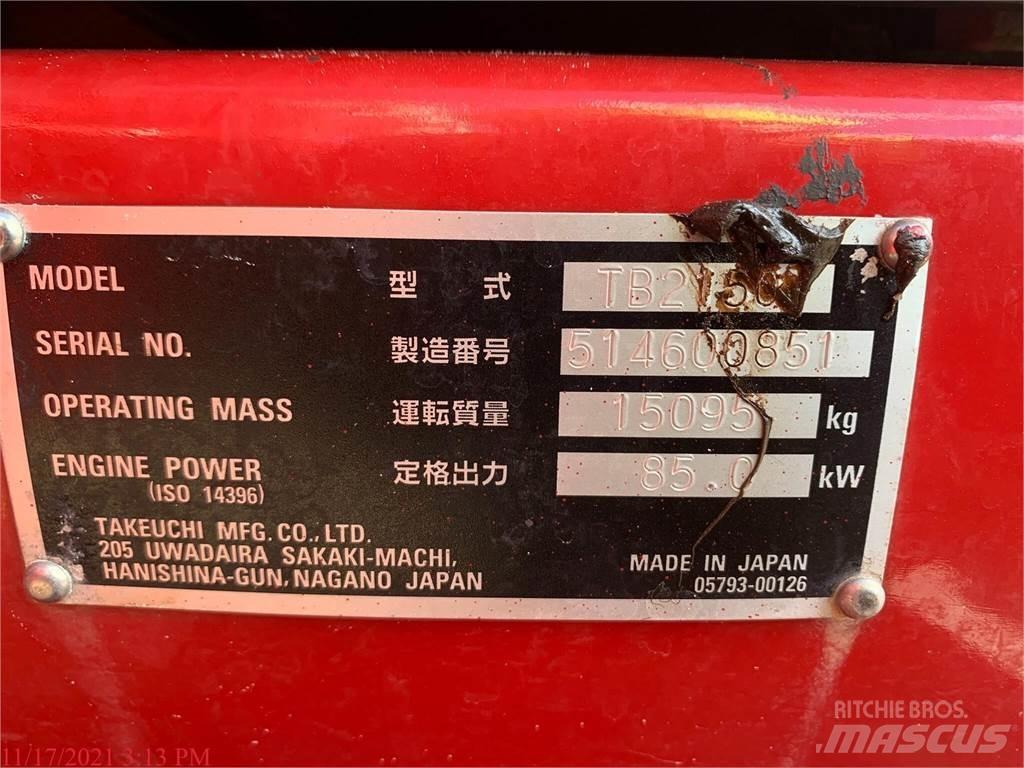 Takeuchi TB2150 대형 굴삭기 29톤 이상