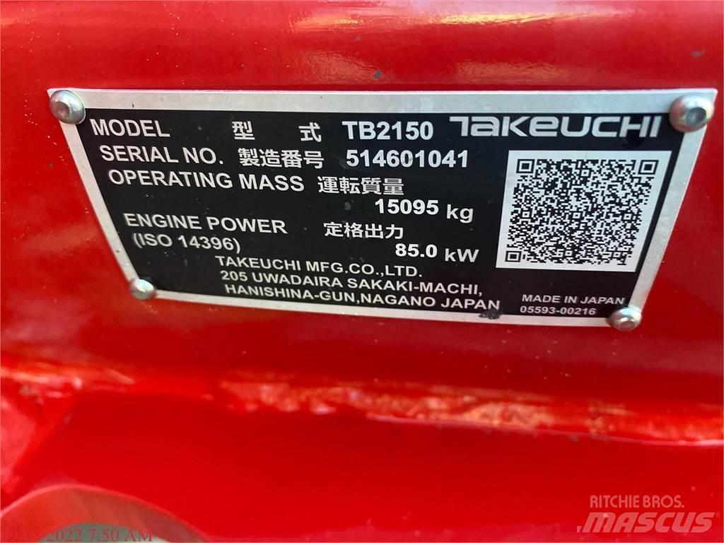 Takeuchi TB2150 대형 굴삭기 29톤 이상