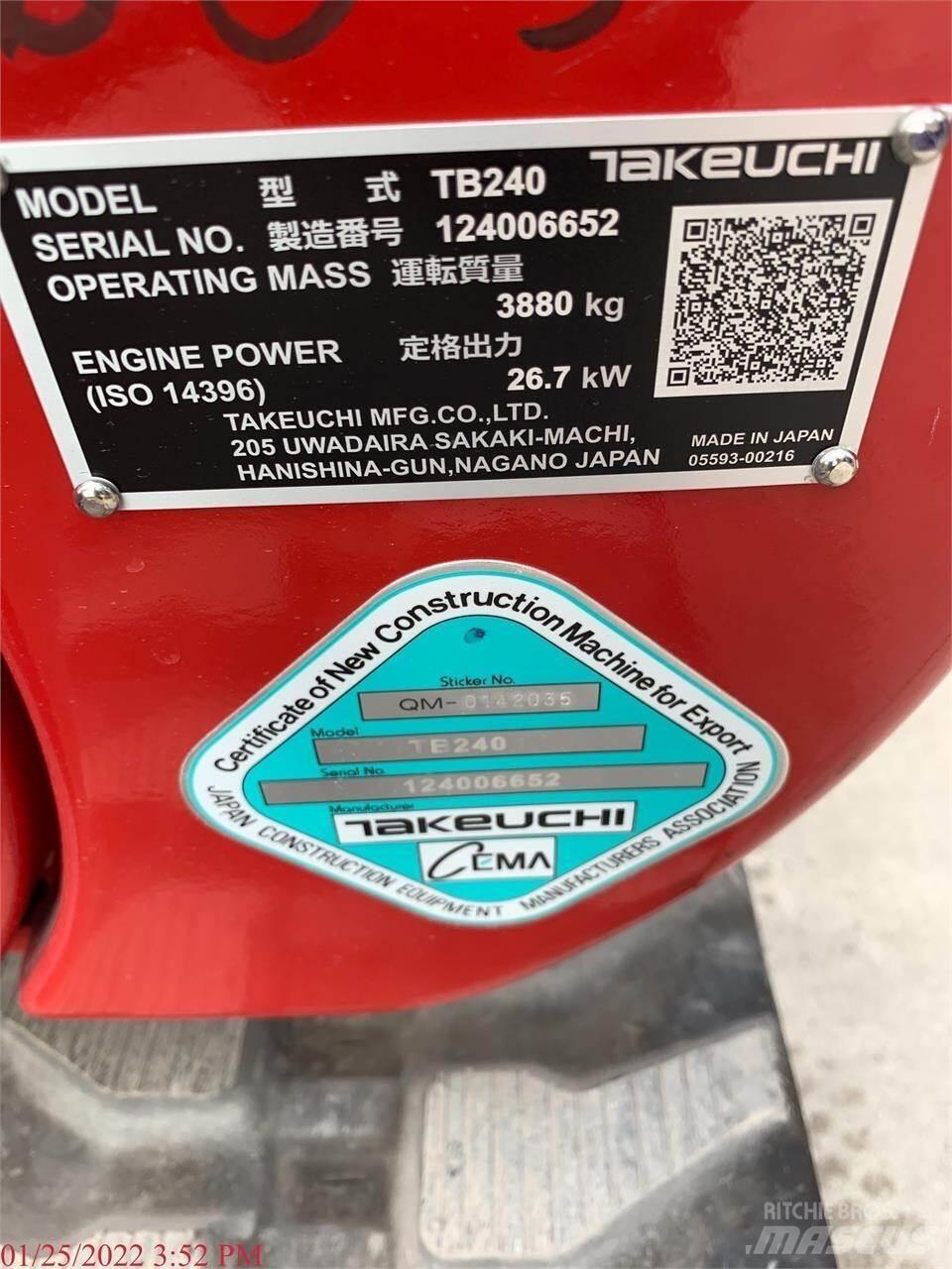 Takeuchi TB240 소형 굴삭기 7톤 미만