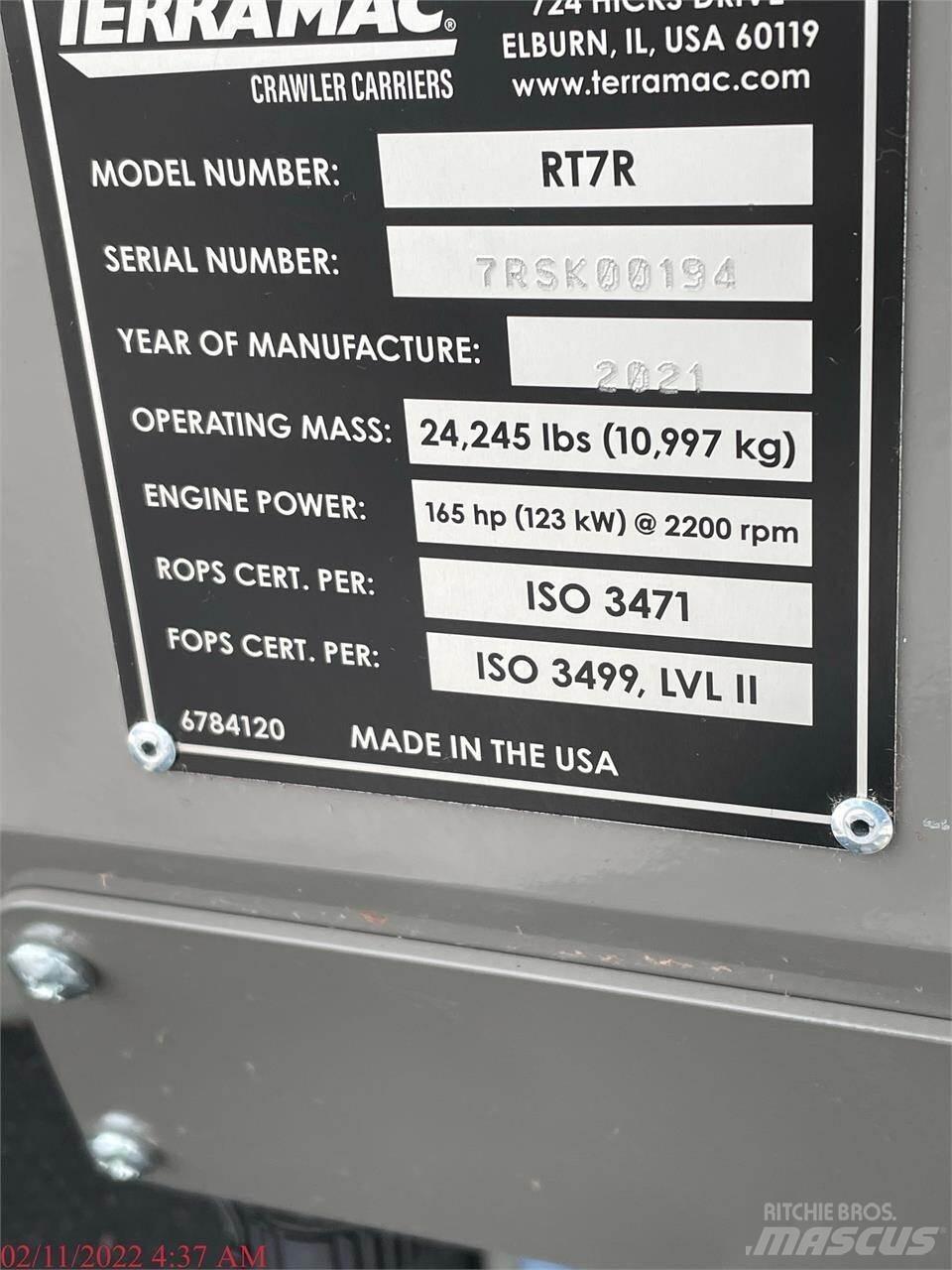 Terramac RT7R  궤도식 덤프