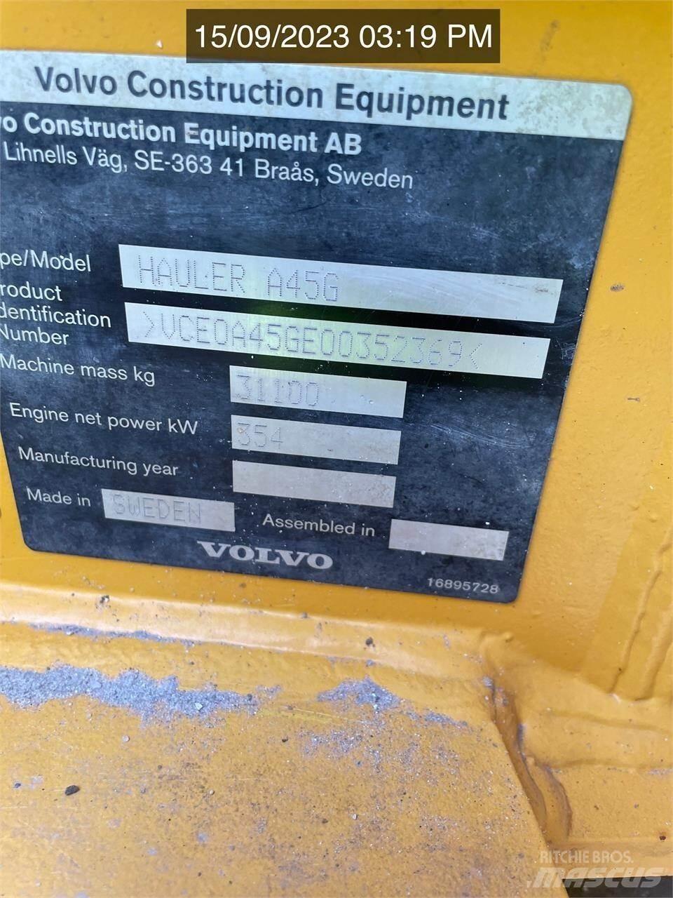 Volvo A45G 연결식 홀러