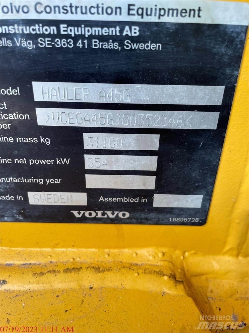 Volvo A45G 연결식 홀러