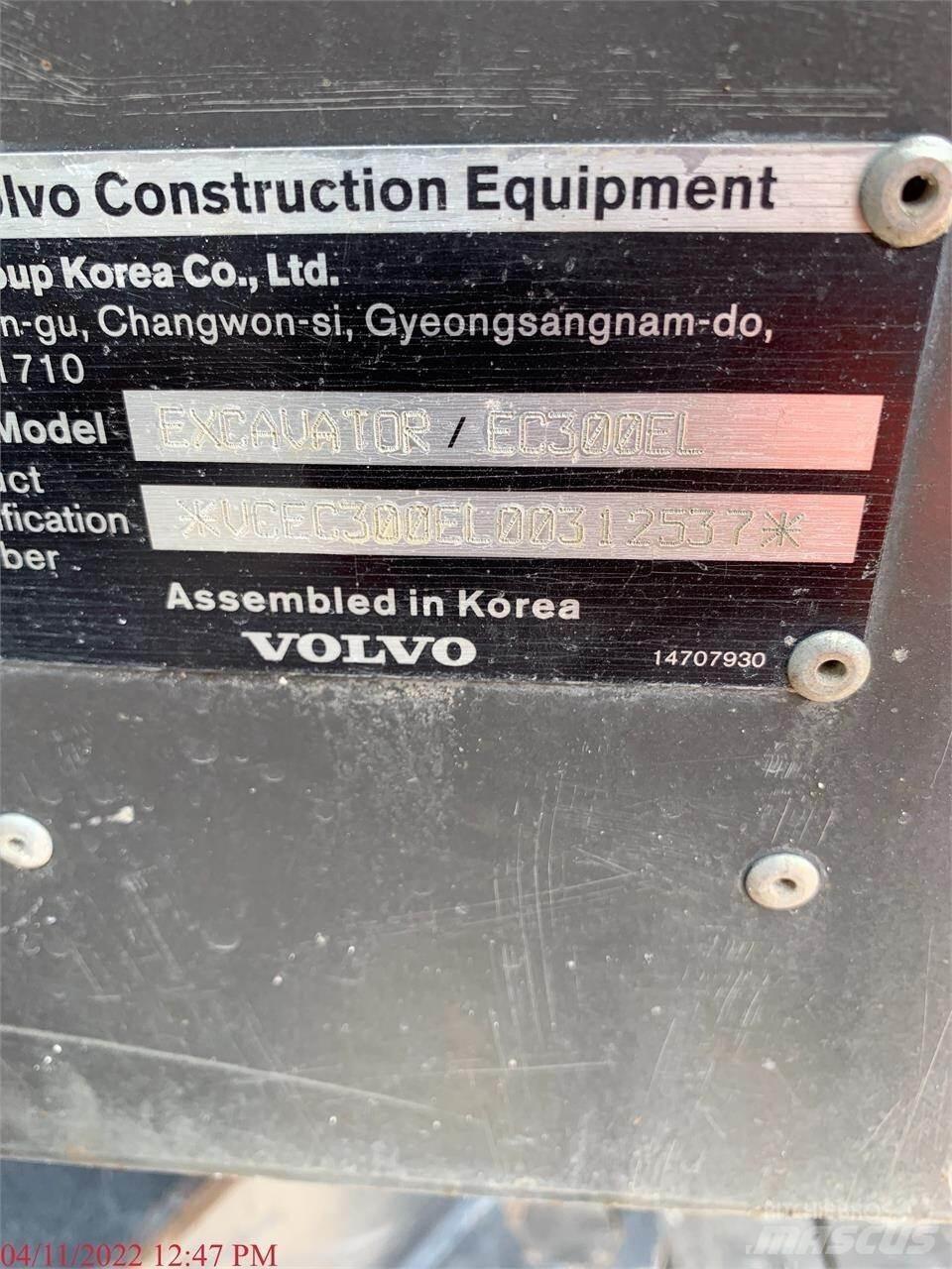Volvo EC300EL 대형 굴삭기 29톤 이상