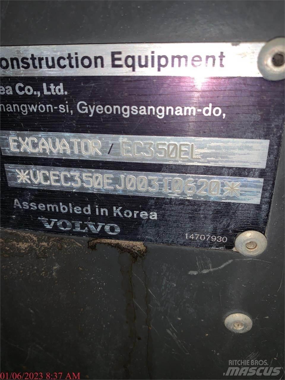 Volvo EC350EL 대형 굴삭기 29톤 이상