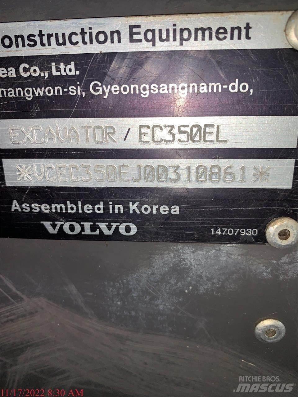 Volvo EC350EL 대형 굴삭기 29톤 이상