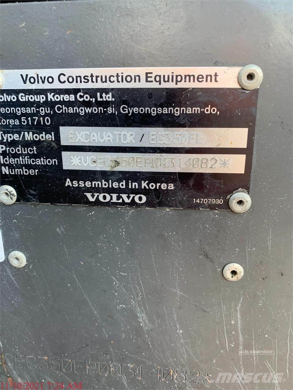 Volvo EC350EL 대형 굴삭기 29톤 이상