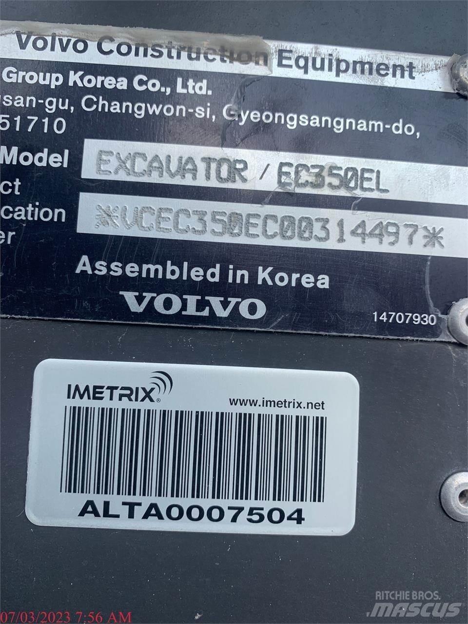 Volvo EC350EL 대형 굴삭기 29톤 이상