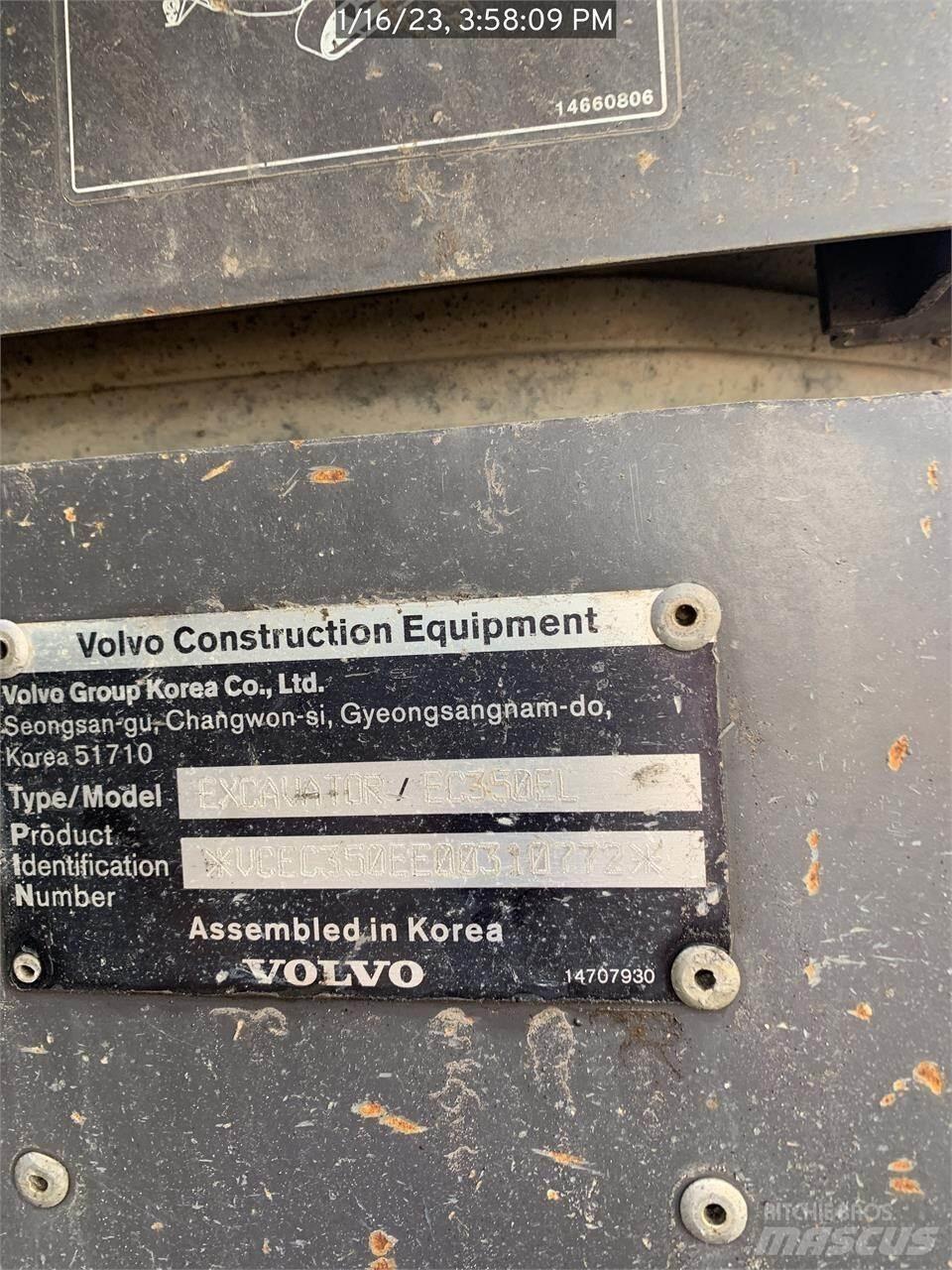Volvo EC350EL 대형 굴삭기 29톤 이상