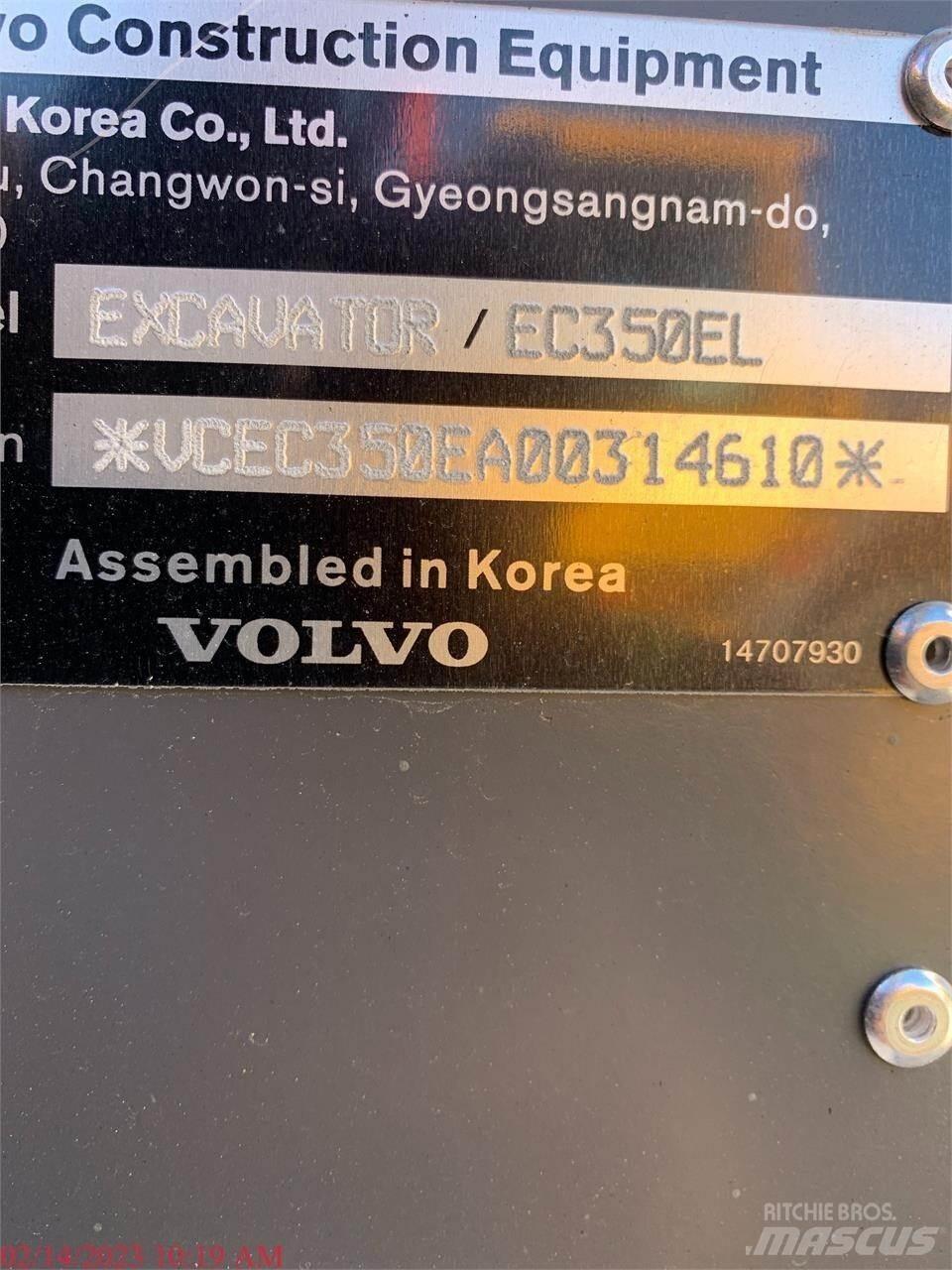 Volvo EC350EL 대형 굴삭기 29톤 이상