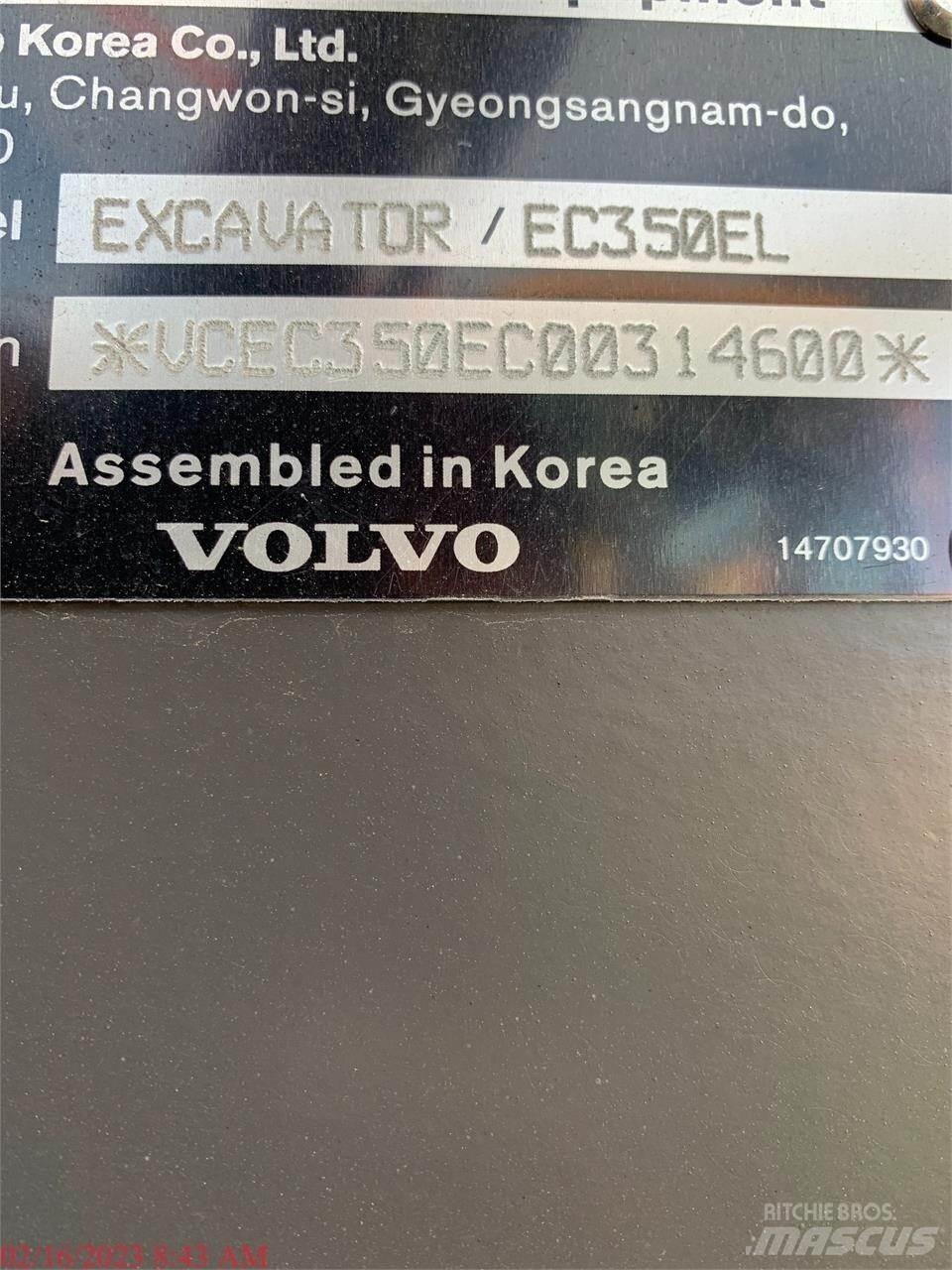 Volvo EC350EL 대형 굴삭기 29톤 이상