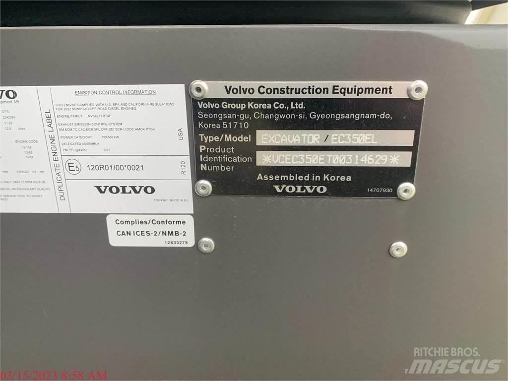 Volvo EC350EL 대형 굴삭기 29톤 이상