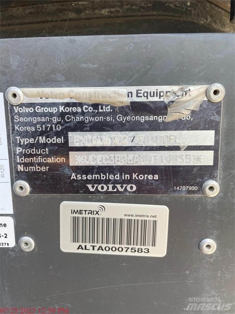 Volvo EC380EL 대형 굴삭기 29톤 이상