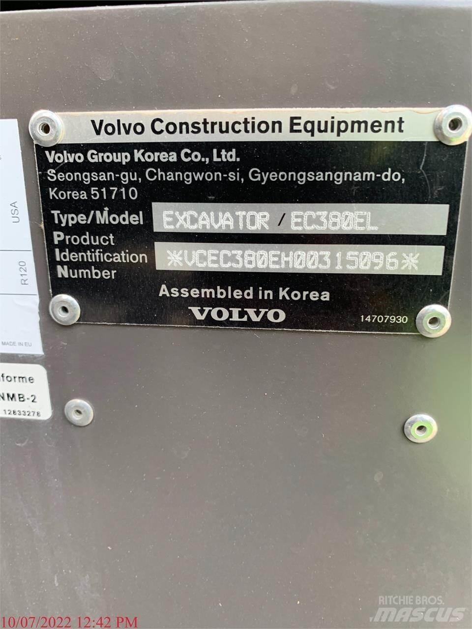 Volvo EC380EL 대형 굴삭기 29톤 이상