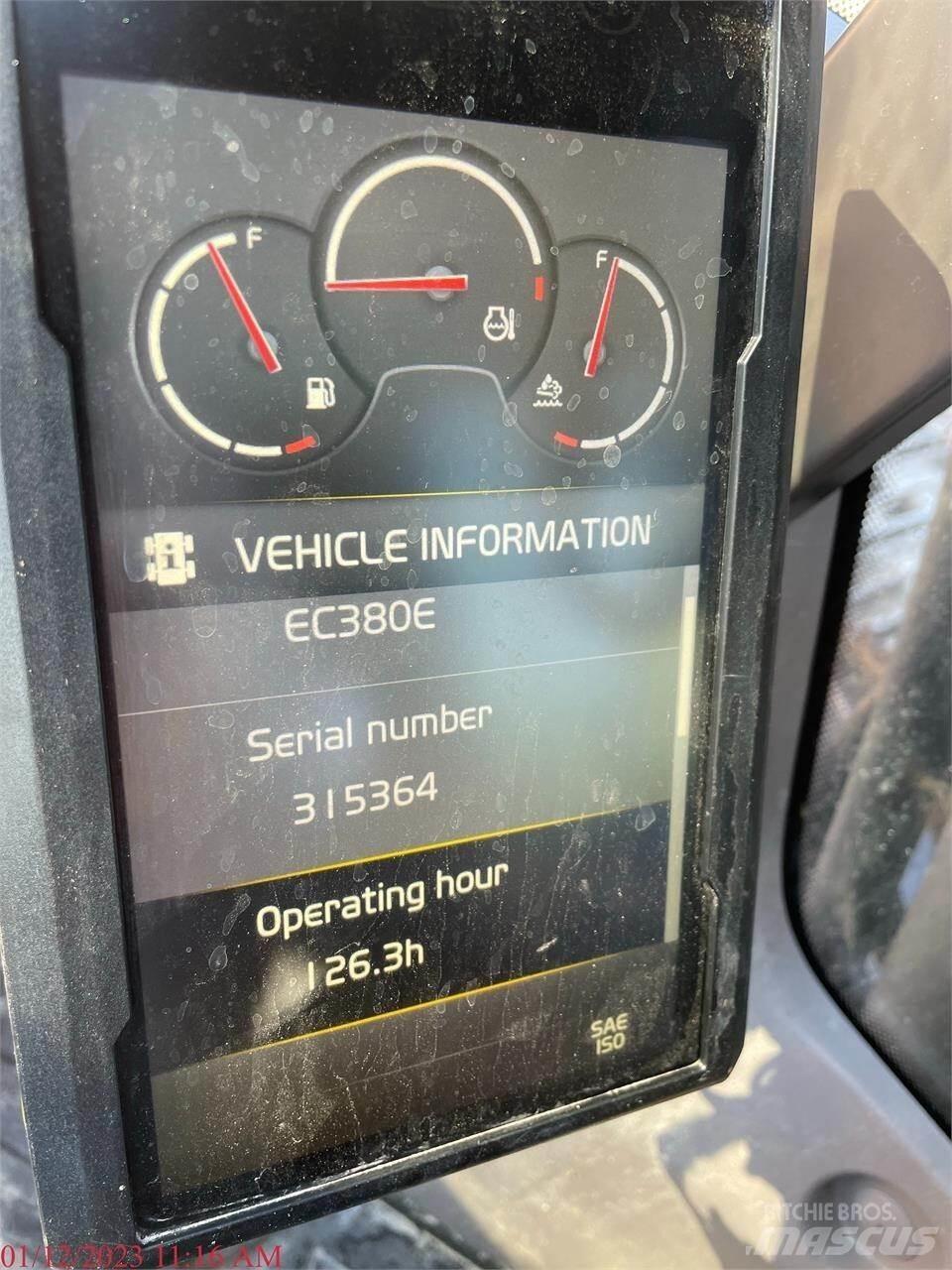 Volvo EC380EL 대형 굴삭기 29톤 이상