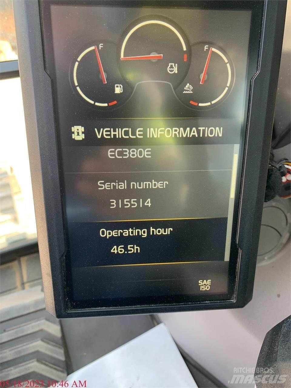 Volvo EC380EL 대형 굴삭기 29톤 이상