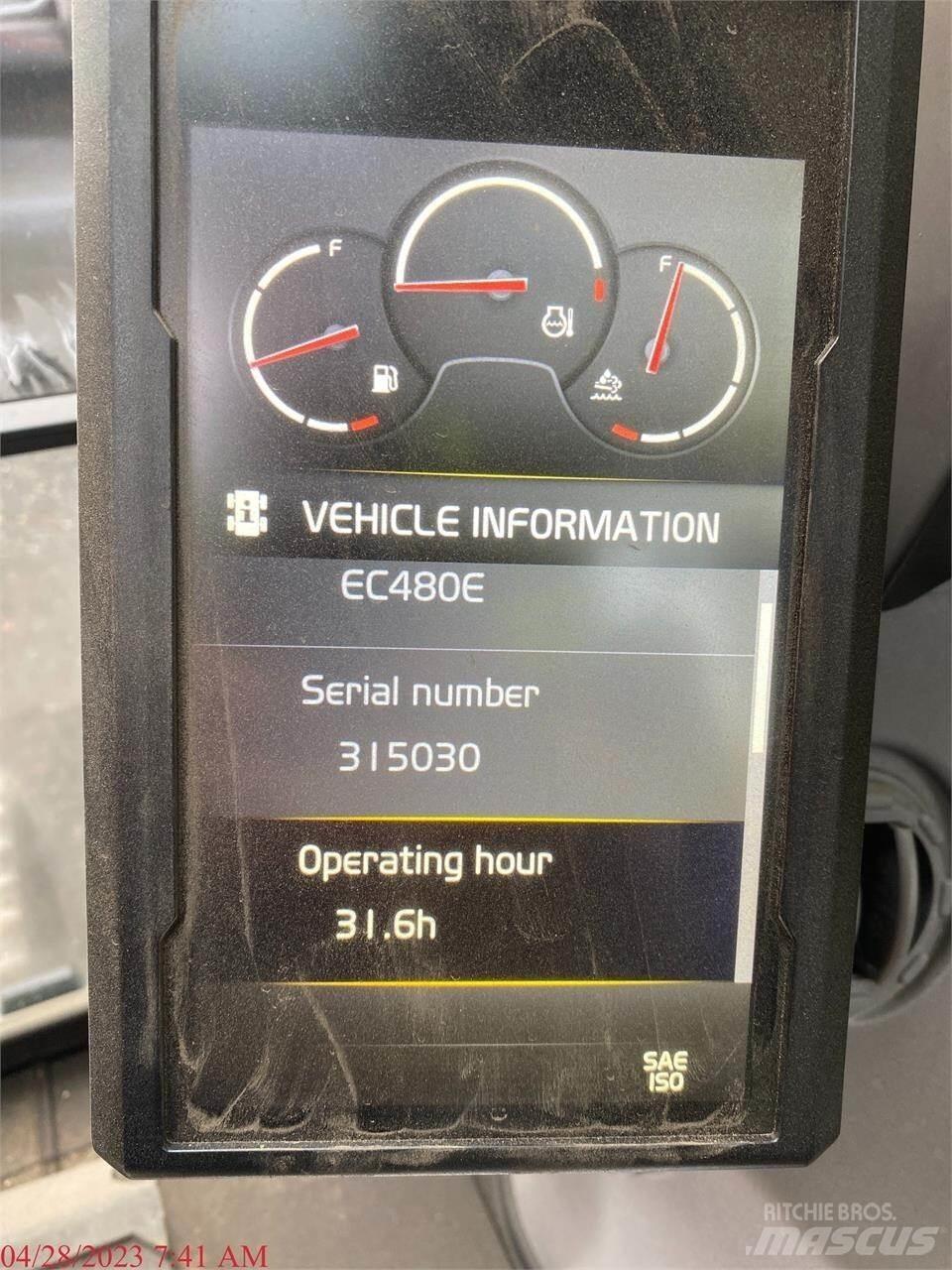 Volvo EC480EL 대형 굴삭기 29톤 이상