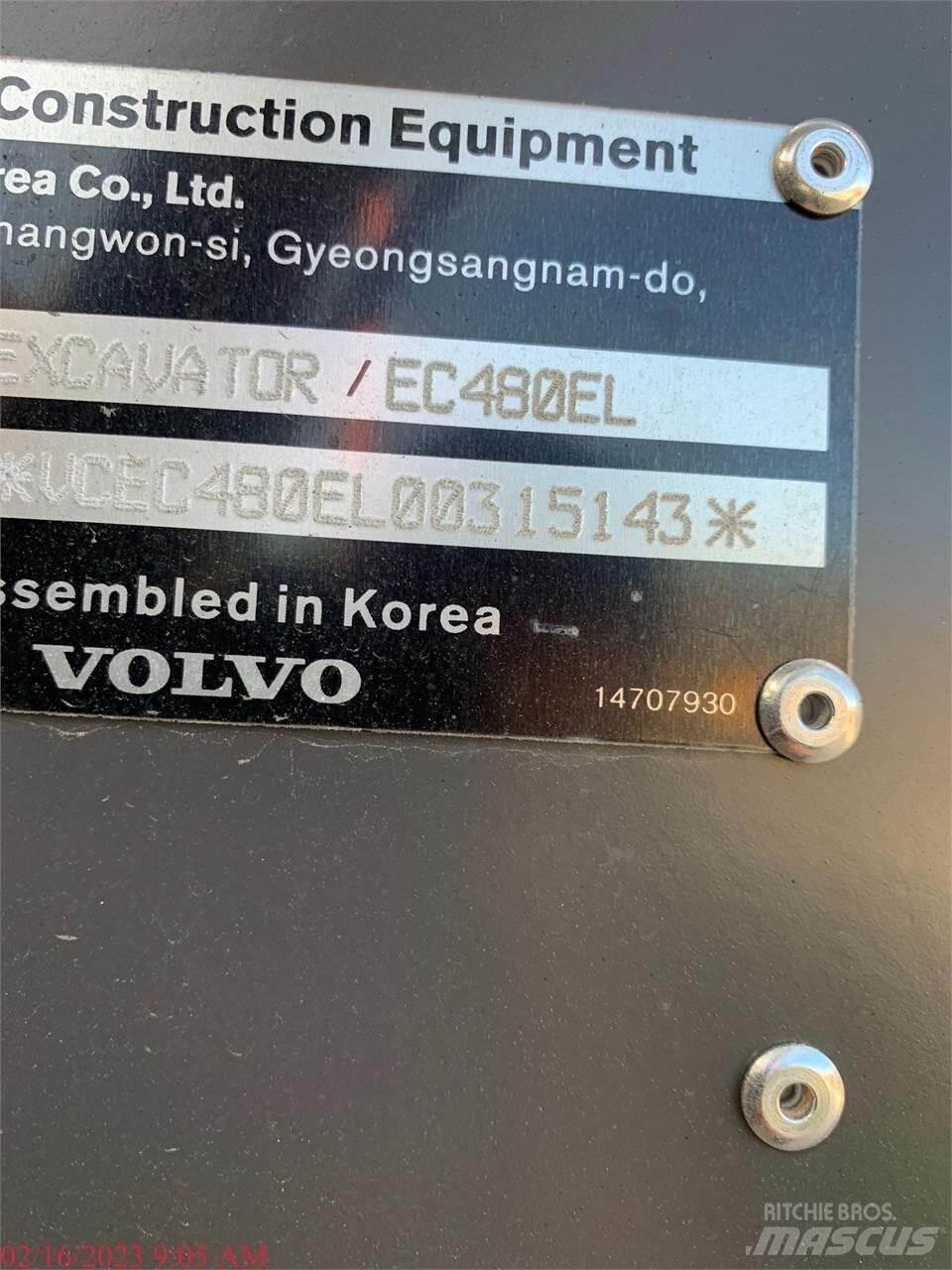 Volvo EC480EL 대형 굴삭기 29톤 이상