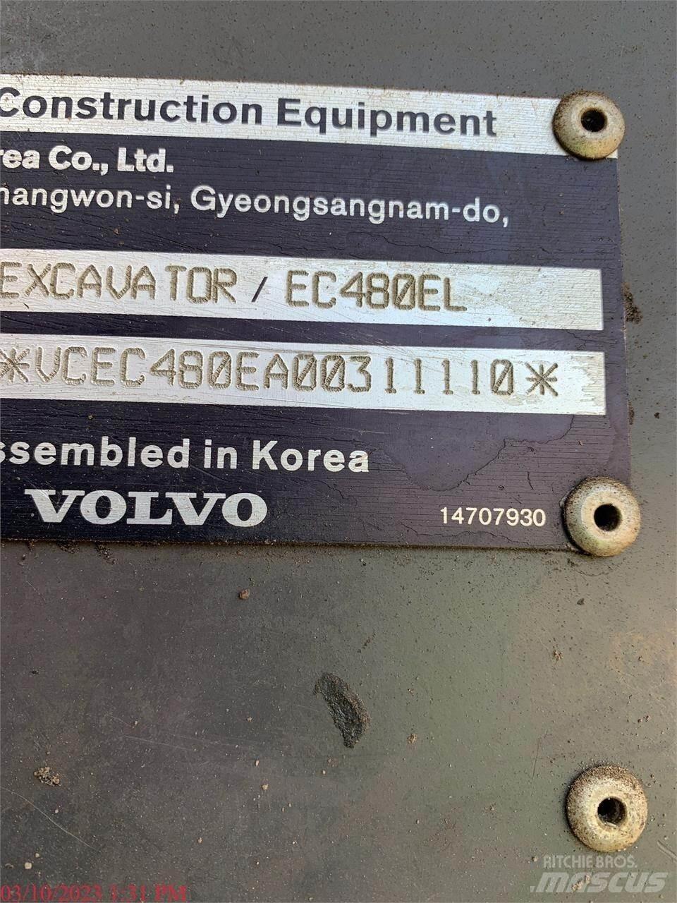 Volvo EC480EL 대형 굴삭기 29톤 이상