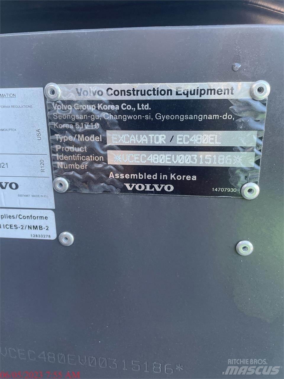 Volvo EC480EL 대형 굴삭기 29톤 이상