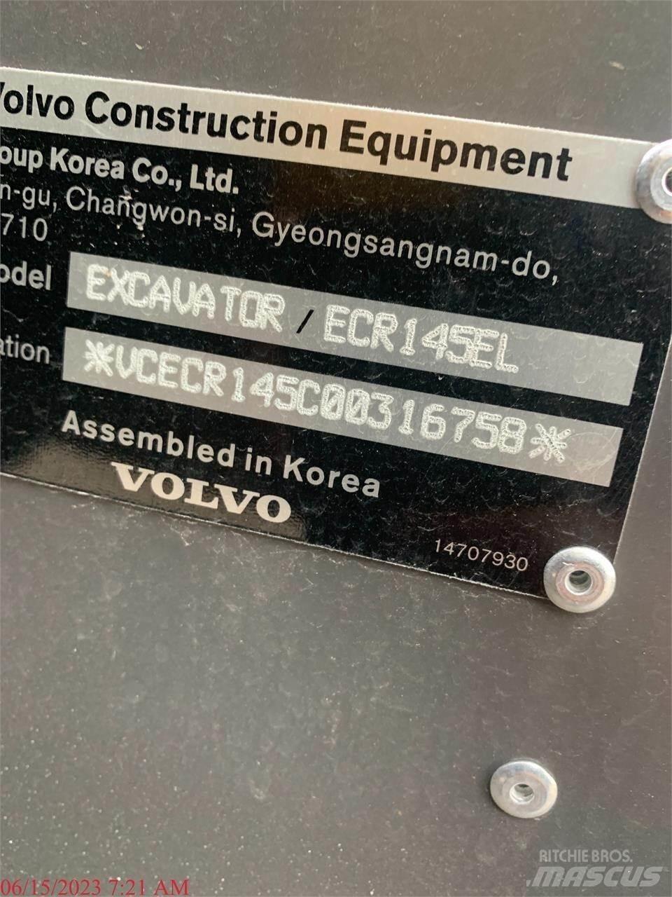 Volvo ECR145EL 대형 굴삭기 29톤 이상
