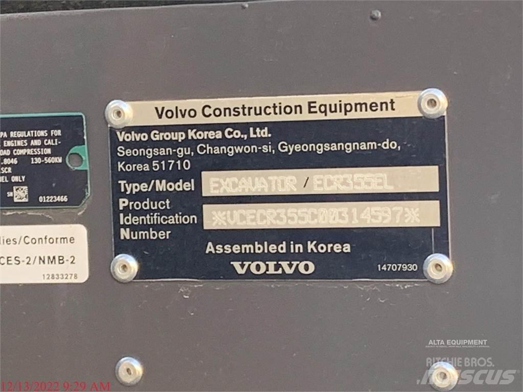 Volvo ECR355EL 대형 굴삭기 29톤 이상