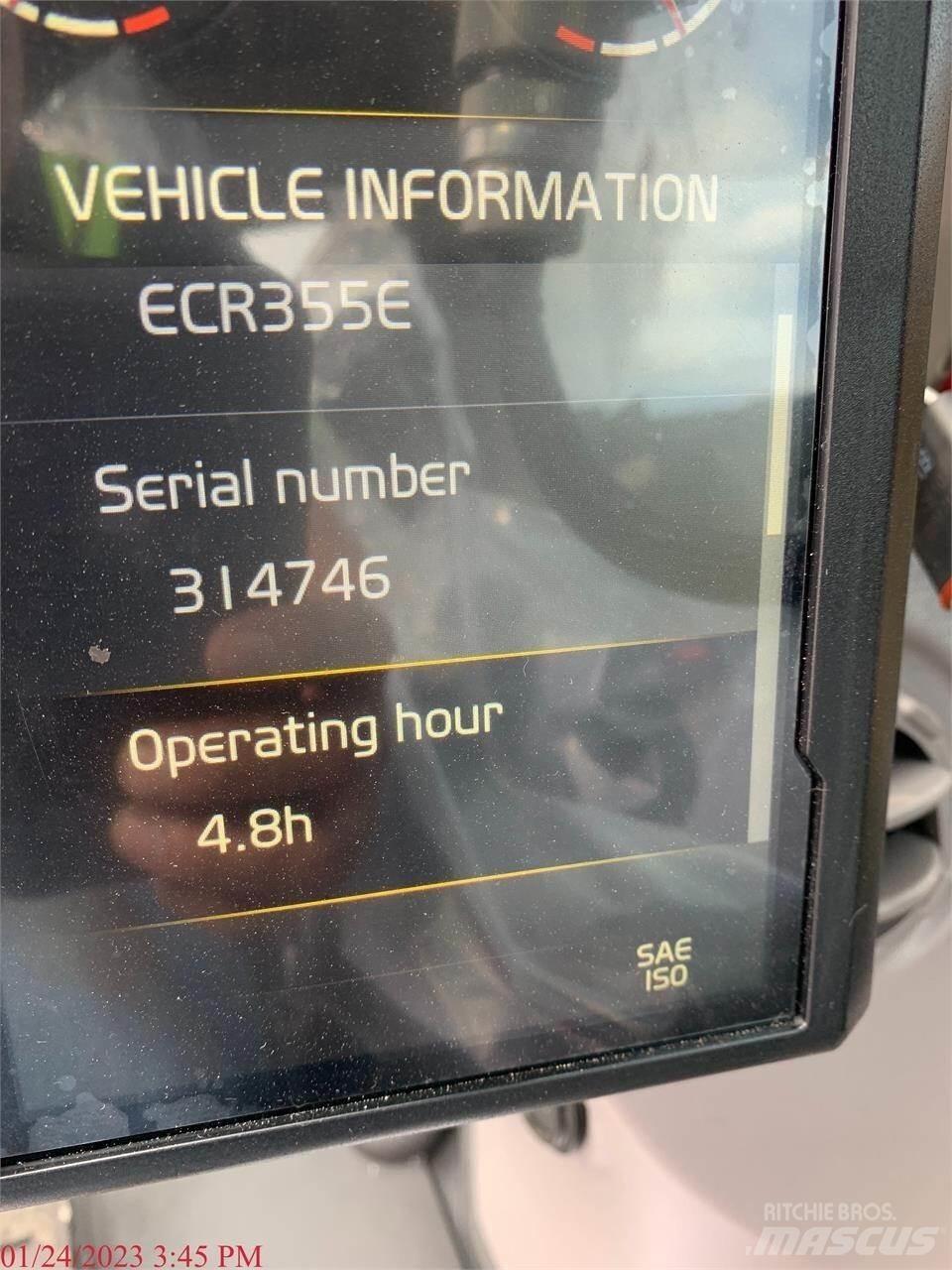 Volvo ECR355EL 대형 굴삭기 29톤 이상