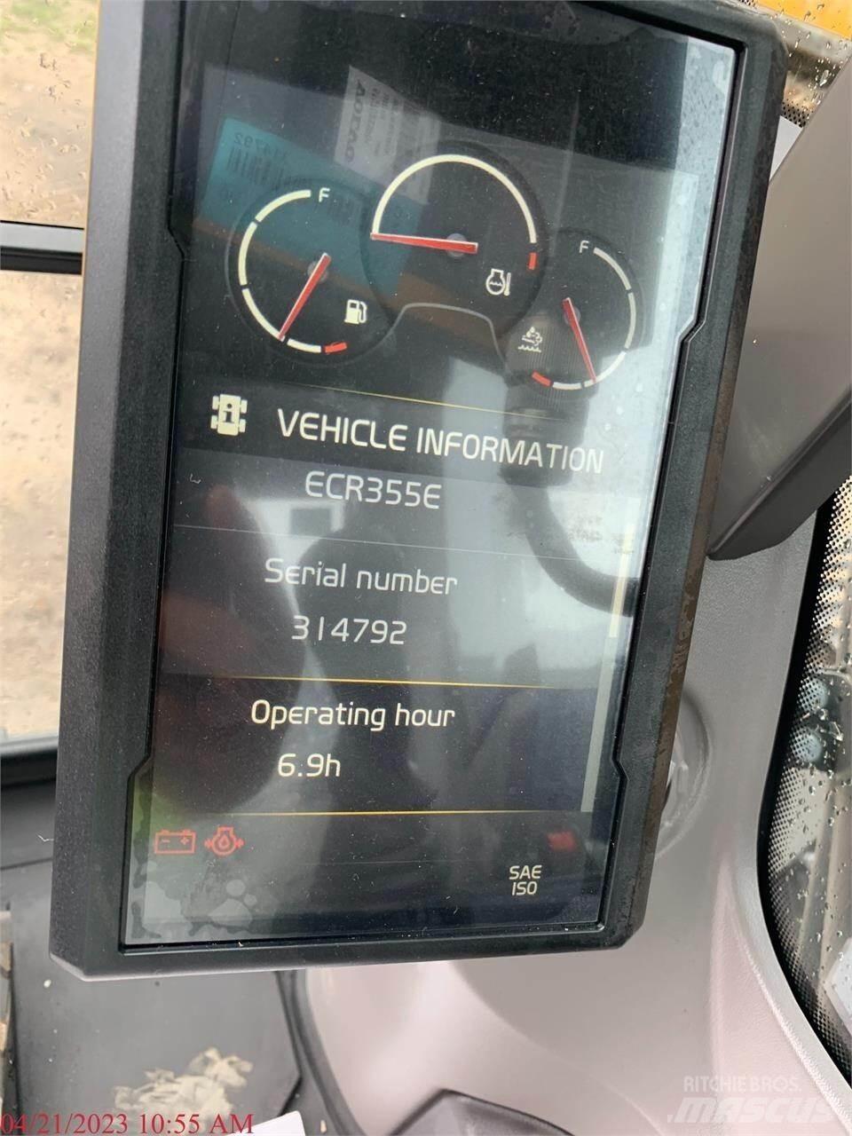Volvo ECR355EL 대형 굴삭기 29톤 이상