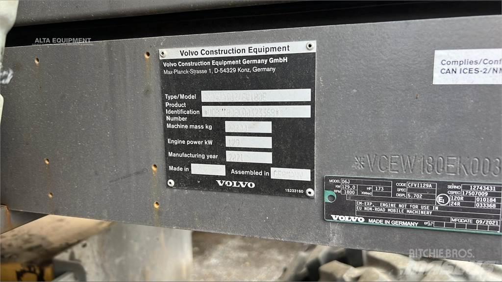 Volvo EW180E  휠 굴삭기