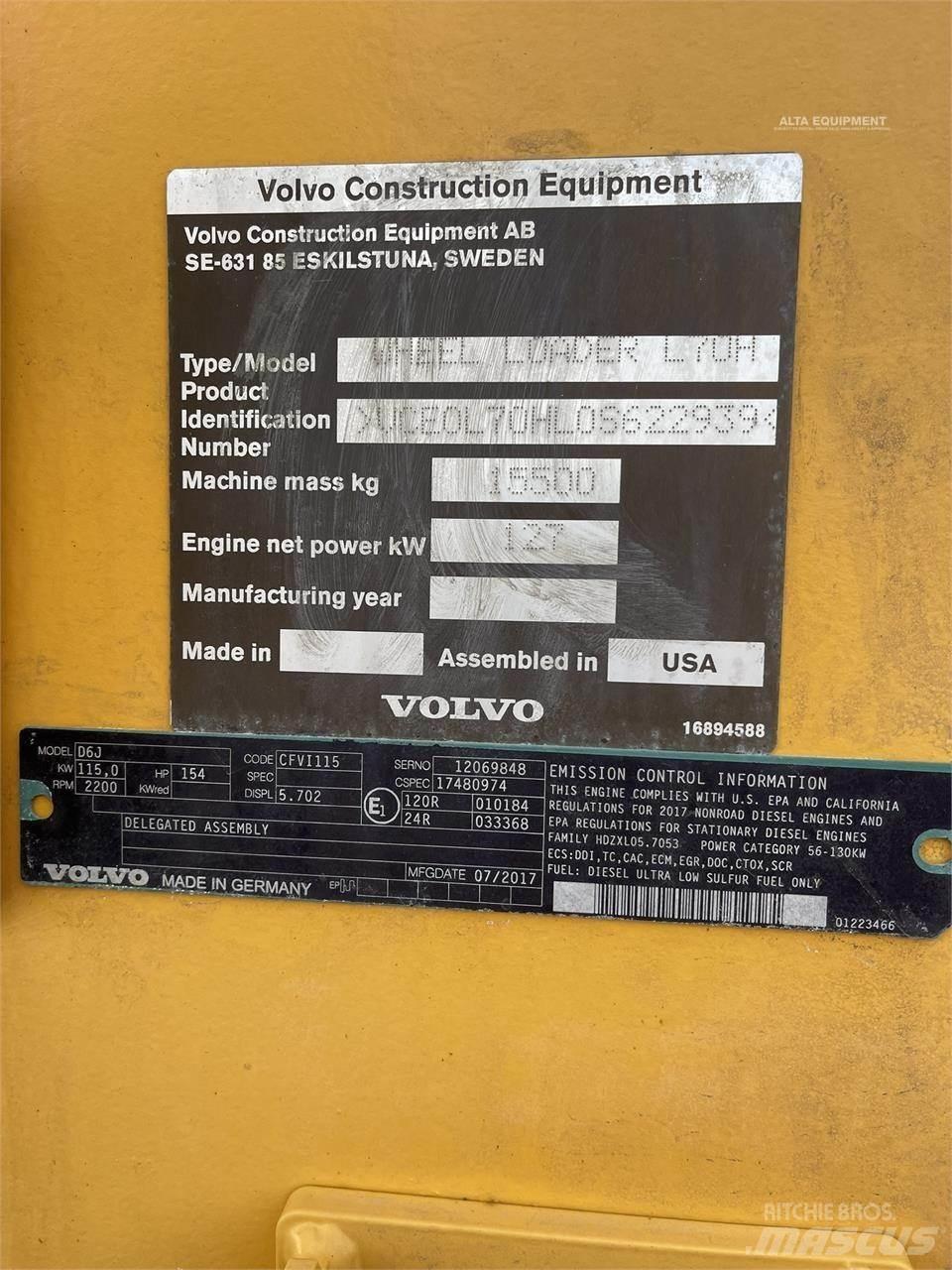 Volvo L70H  휠로우더