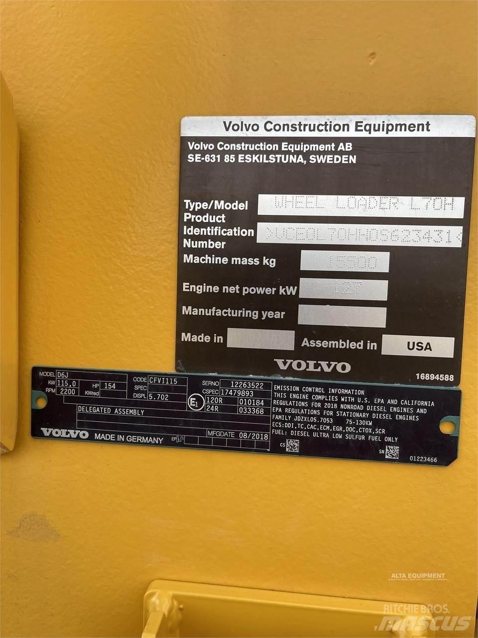 Volvo L70H  휠로우더