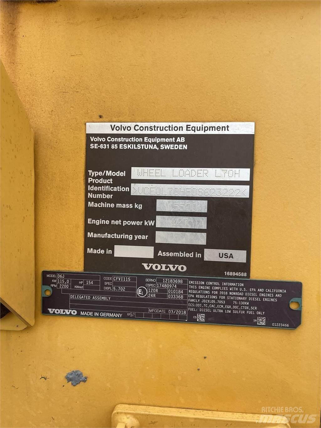 Volvo L70H  휠로우더