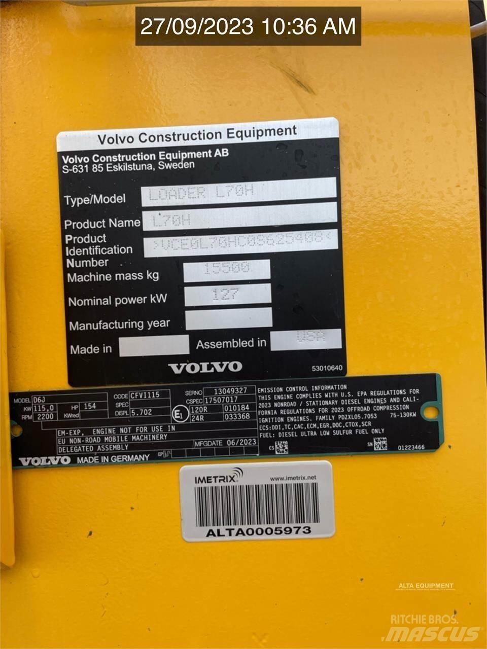 Volvo L70H  휠로우더