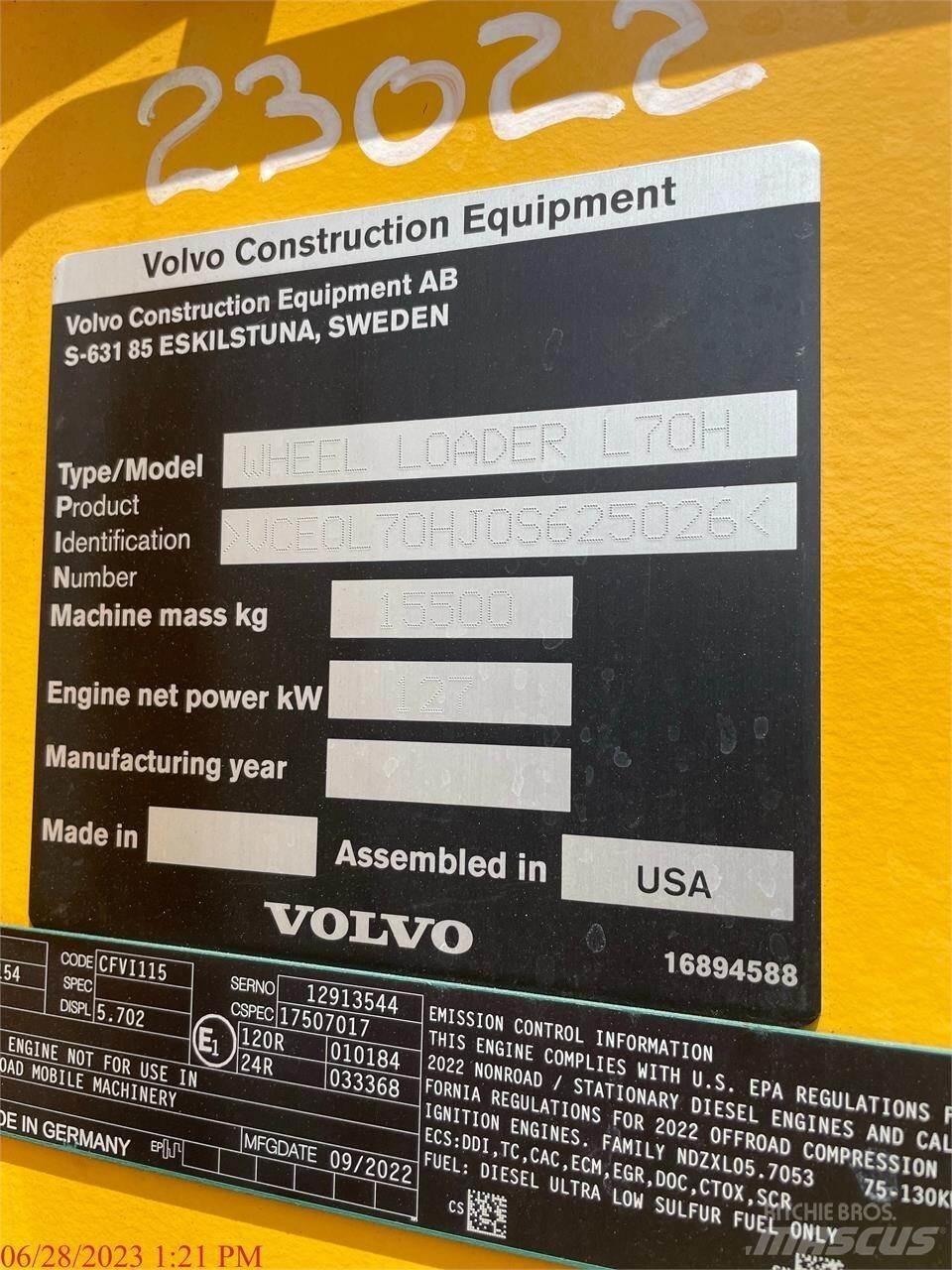 Volvo L70H  휠로우더