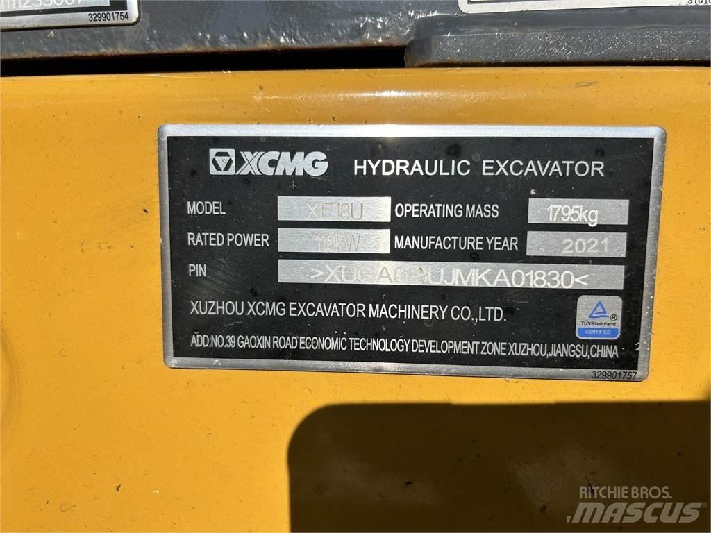 XCMG XE18U 소형 굴삭기 7톤 미만