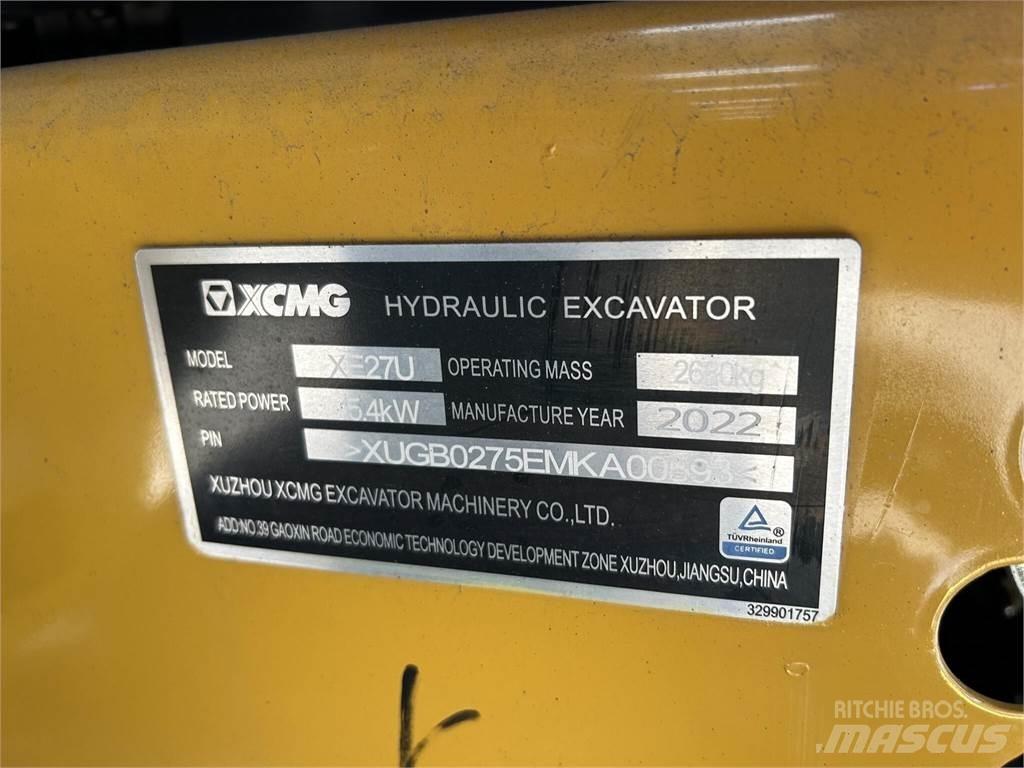 XCMG XE27U 소형 굴삭기 7톤 미만