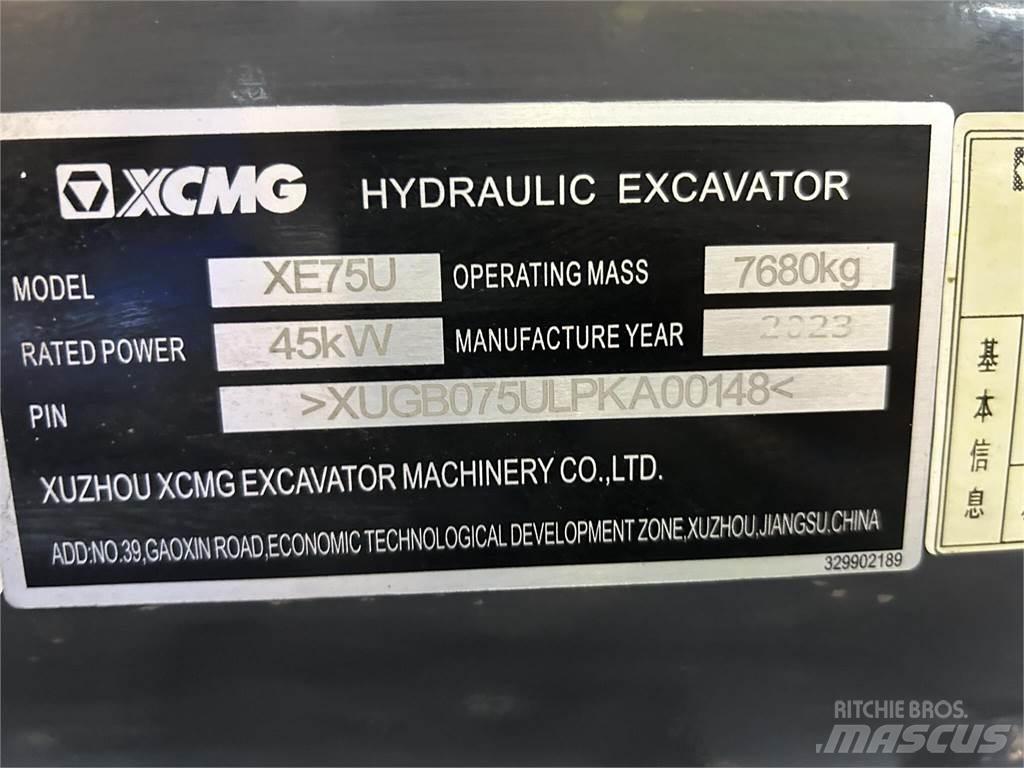 XCMG XE75U 대형 굴삭기 29톤 이상