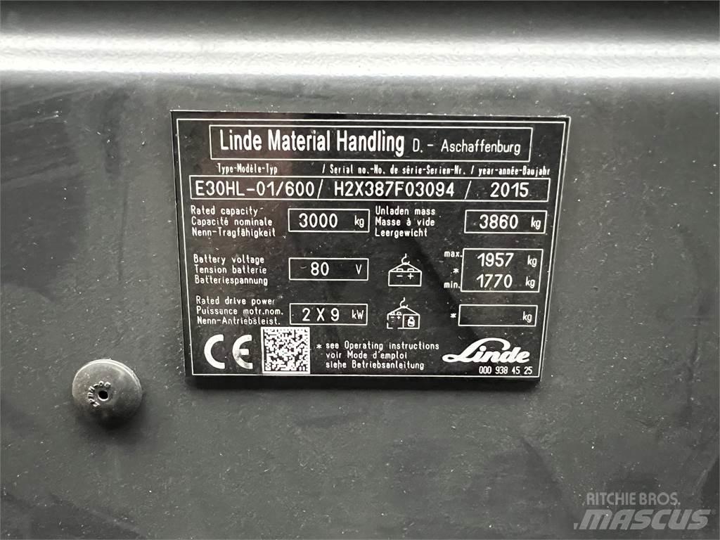 Linde E30/600HL 전동 지게차