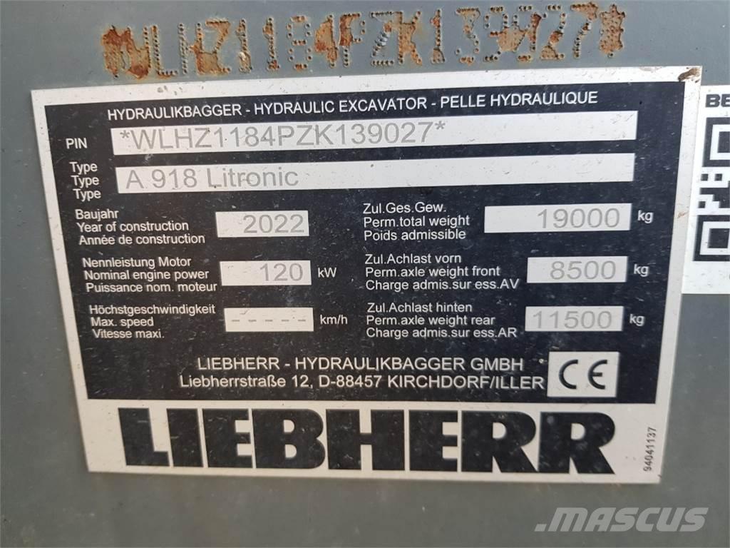 Liebherr A918  휠 굴삭기