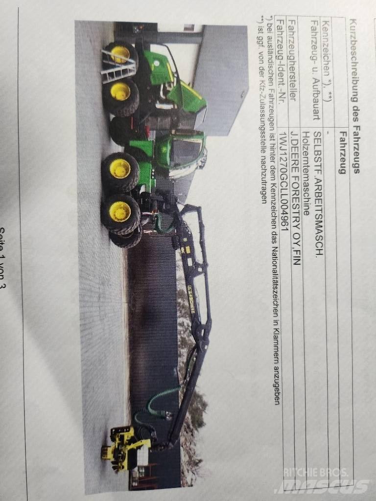 John Deere 1270 G 원목 하베스터