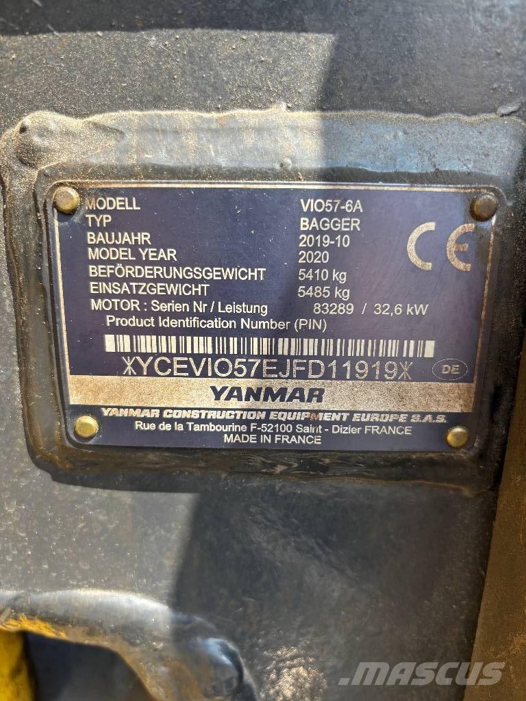 Yanmar Vio 57 소형 굴삭기 7톤 미만