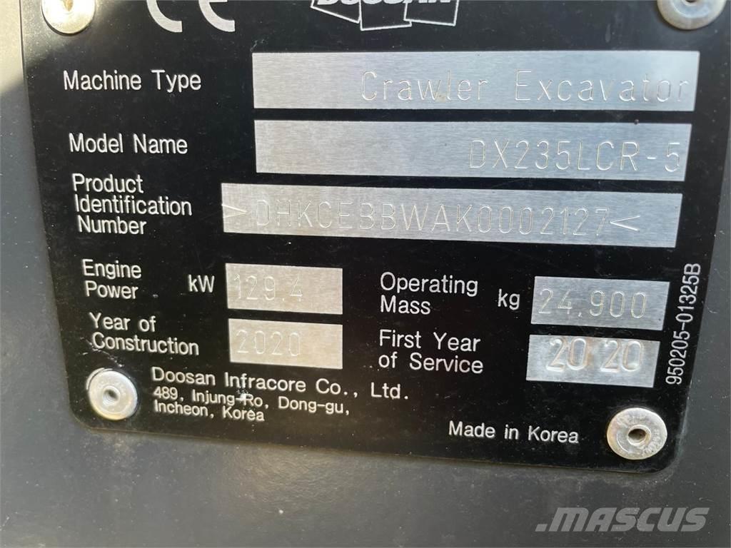Doosan DX235 LRC 대형 굴삭기 29톤 이상